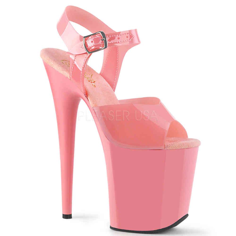 Pleaser - FLAMINGO808N Sandale à bride à la cheville, Pole dance chaussures - Chaussures de pole dance - Rose Product image